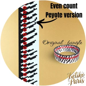 Vertical Peyote Pattern - Bracelet ZEBROU