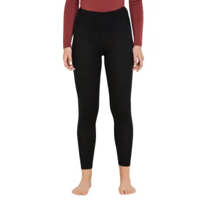 LEGGING TAILLE HAUTE MÉRINO FEMME, 260 TECH NOIR