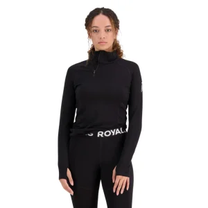 CHANDAIL MÉRINO FEMME, OLYMPUS 1/4 ZIP 250GR NOIR