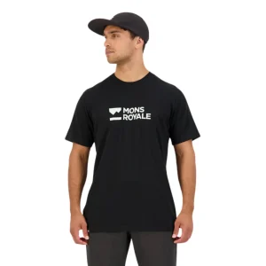 T-SHIRT MÉRINO POUR HOMME, ICON NOIR