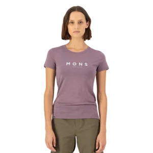 T-SHIRT MÉRINO POUR FEMME, ICON MAUVE