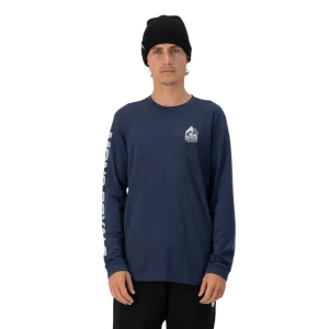 T-SHIRT MANCHES LONGUES MÉRINO HOMME, ICON MIDNIGHT