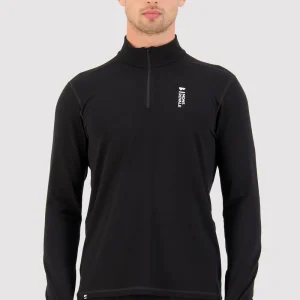 CHANDAIL MÉRINO HOMME, CASCADE FLEX 1/4 ZIP NOIR