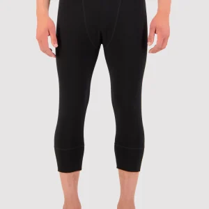 LEGGING 3/4 MÉRINO HOMME, CASCADE FLEX NOIR