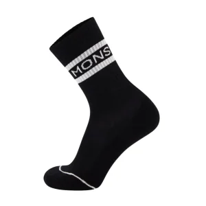 CHAUSSETTES UNISEXE EN MÉRINO, SIGNATURE CREW NOIR (S À XL)