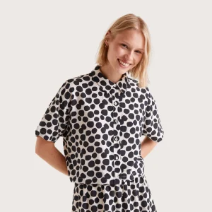 CHEMISE MANCHES COURTES POUR FEMME, TERRAZO