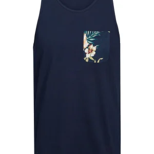 CAMISOLE HOMME POCHE IMPRIMÉ MARINE