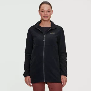CARDIGAN EN POLAR POUR FEMME, APICA NOIR