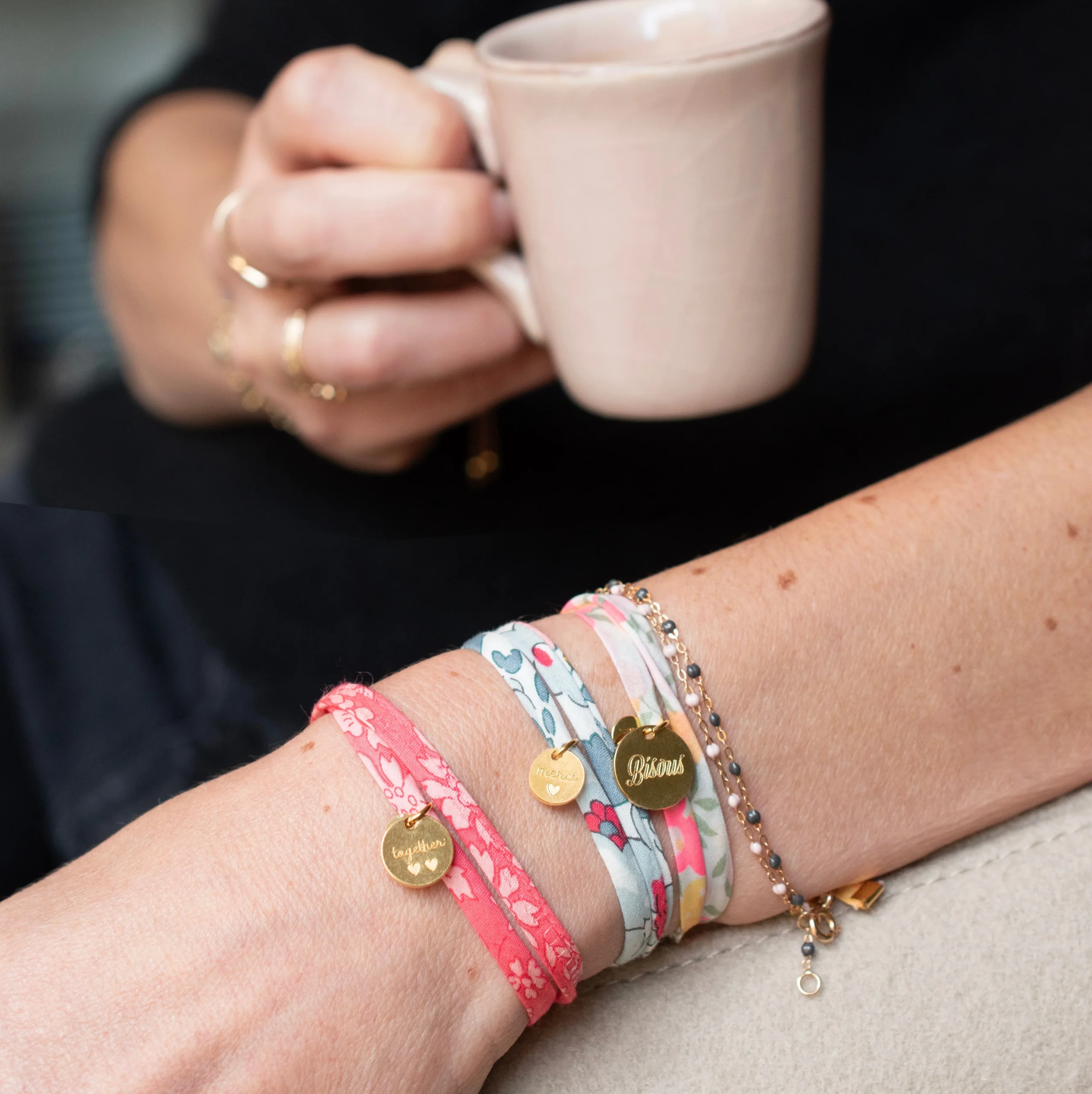 Bracelet Liberty double tour Wiltshire Lemon curd MAMAN – Image 2