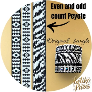 Vertical Peyote Pattern - Bracelet Modulaire ZEBRE