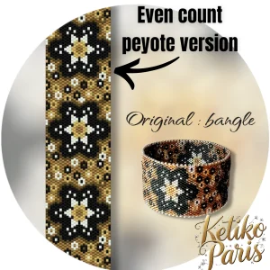 Vertical Peyote Pattern - Bracelet NEODYME