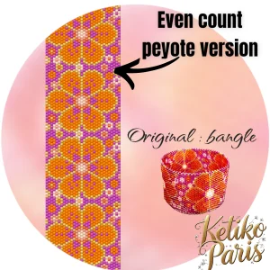 Vertical Peyote Pattern - Bracelet SEVENTIES