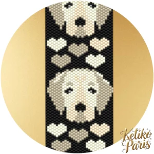 Vertical Peyote Pattern DOG collection - Bracelet LABRADOR