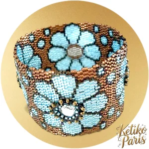 Pattern - Bracelet MAXI FLEURS CIEL
