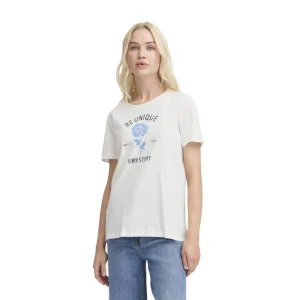 T-SHIRT POUR FEMME, SOBBE FLEURS BLANC