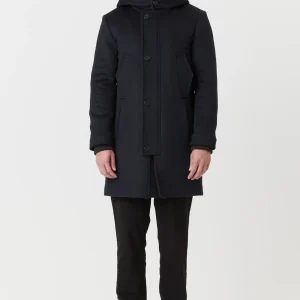 Manteau d’hiver canadienne long homme en 100% laine – Desloups #DLM-504