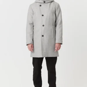 Manteau d’hiver long asymétrique homme en 100% laine – Desloups #DLM-501