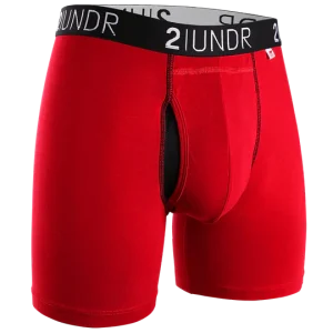 BOXER POUR HOMME, SWING SHIFT 6" ROUGE