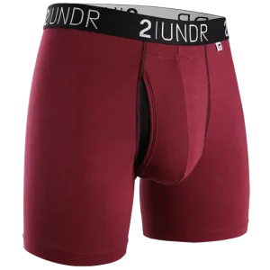 BOXER POUR HOMME, SWING SHIFT BOXER BRIEF BURGUNDY