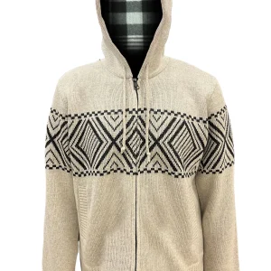 CHANDAIL tricot CAPUCHE BEIGE POINT-ZERO POUR HOMME