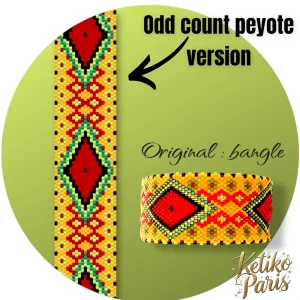 Vertical Peyote Pattern - Bracelet PROVENCE 2