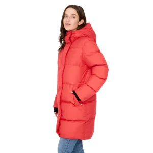 MANTEAU DUVET FEMME, FOSFO LONG ROUGE