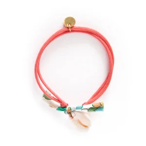 Bracelet Cauri corail