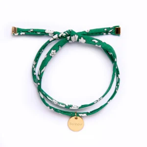 Bracelet Liberty double tour Capel vert BONHEUR