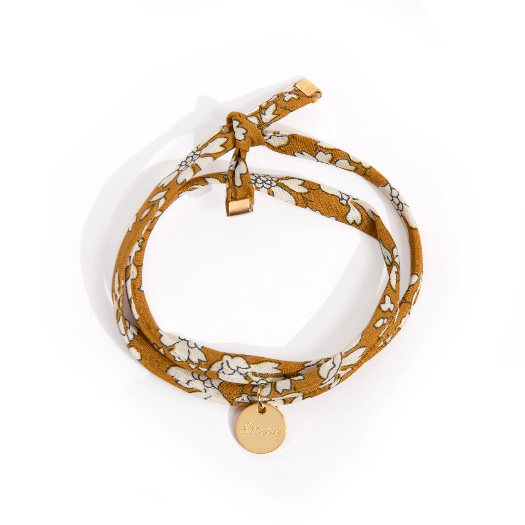 Bracelet Liberty double tour Capel Moutarde AMOUR