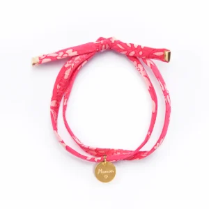 Bracelet Liberty double tour Capel corail MAMAN