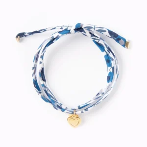 Bracelet Liberty double tour Wiltshire curaçao COEUR
