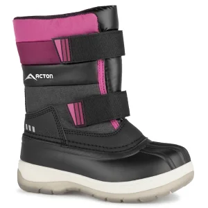 BOTTES HIVER JUNIOR, BUBBLEGUM NOIR & ROSE (12 À 5)