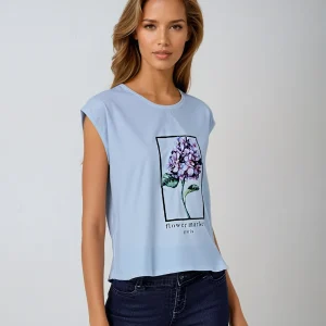 T-shirt blanc ms pour femme