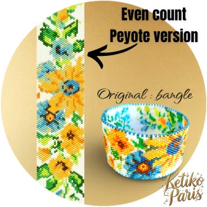 Vertical Peyote Pattern - Bracelet SPRING
