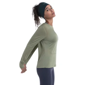 HAUT À MANCHES LONGUES EN MÉRINOS POUR FEMME, ENERGY WIND LICHEN