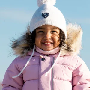 TUQUE À OREILLES POUR BÉBÉ, BLANC (3 À 24 mois)