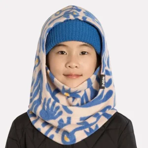 CAPUCHE POUR ENFANT, FLORE BLEUE