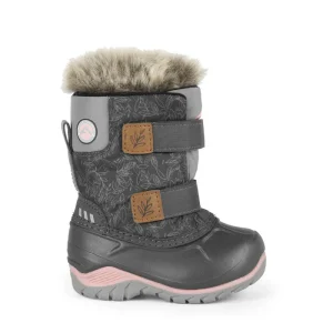 BOTTES HIVER POUR TOUT-PETIT, FUNKY GRIS & ROSE (4 À 10)