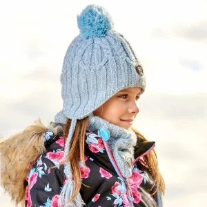 TUQUE À OREILLES POUR ENFANT, BLEU CLAIR