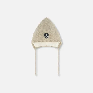 TUQUE À OREILLES POUR BÉBÉ, POINTUE BEIGE (9 À 30 MOIS)