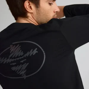 T-SHIRT MANCHES LONGUES HOMME, LE DÉCONTRACTÉ NOIR