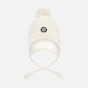 TUQUE À OREILLES DOUBLÉE POUR ENFANT, BLANC