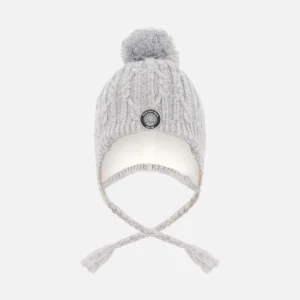 TUQUE À OREILLES DOUBLÉE POUR ENFANT, GRIS