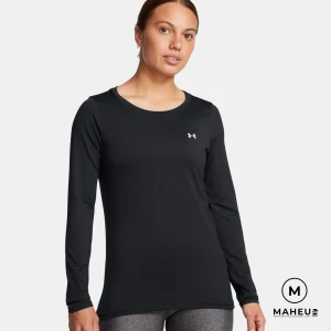 CHANDAIL SPORT FEMME HEATGEAR NOIR, UNDER ARMOUR