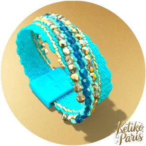 DIY Pattern Bracelet VAGUE BLEUE