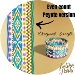Vertical Peyote Pattern - Bracelet HENRIETTA