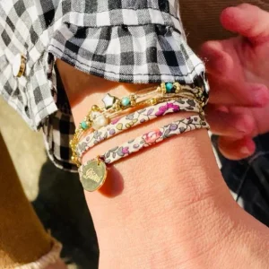 Bracelet Liberty personnalisé double tour 1 charm