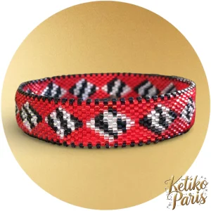 DIY Pattern Bracelet RED ZEBRA