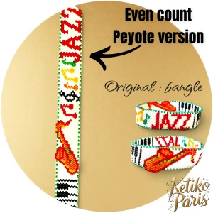 Vertical Peyote Pattern - Bracelet JAZZ