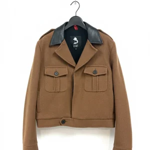 Vintage - manteau homme court demi-saison - Caramel - M